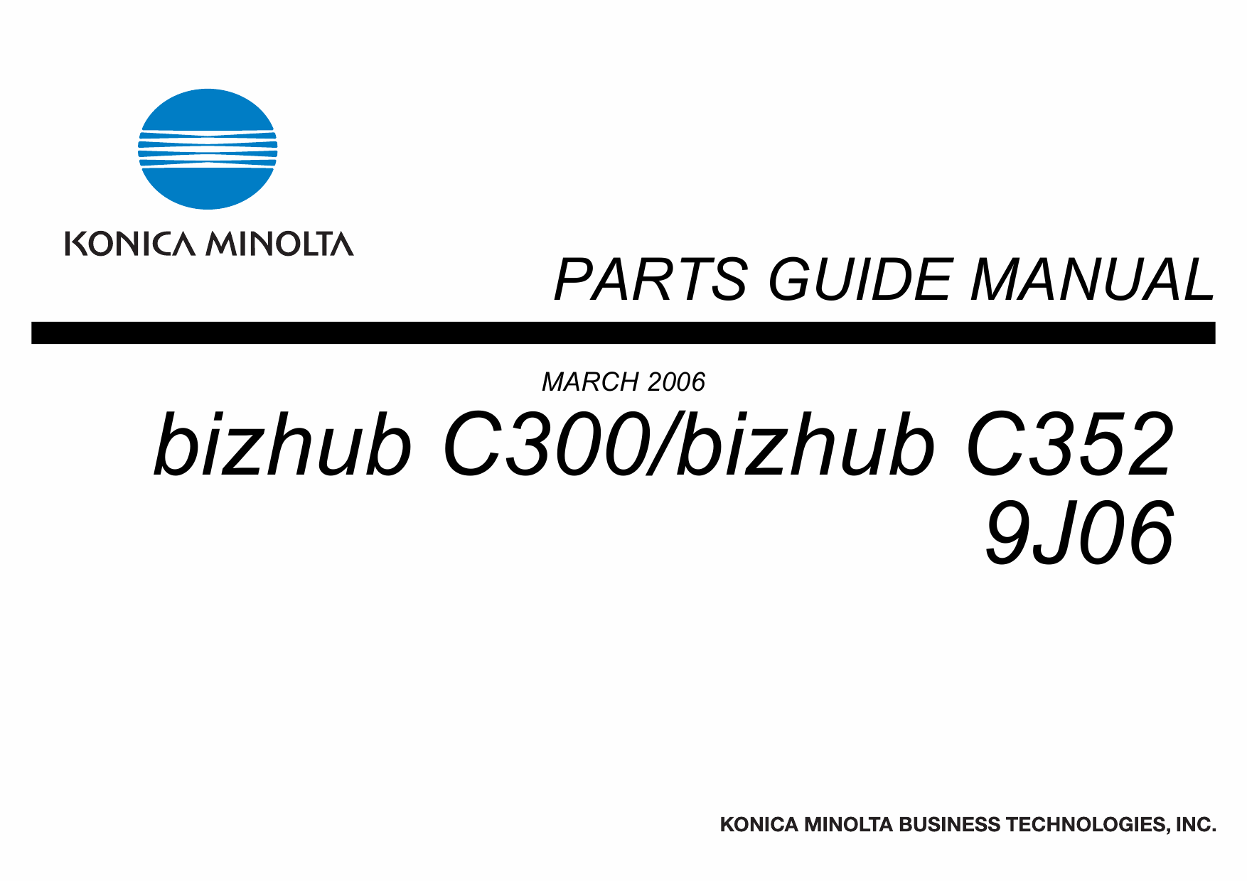 Konica-Minolta bizhub C300 C352 Parts Manual-1
